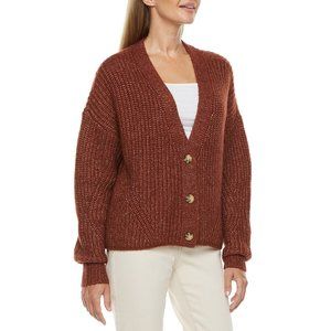 a.n.a Rust Cropped Cardigan